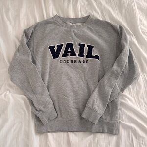 Gray Vail Colorado Embroidered Sweater